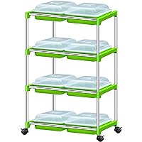Sprout Tray with Super Strength Stainless Steel Shelf Soil-Free Seeds Grower and Storage Trays for Garden Home Kitchen