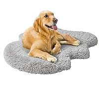Friends Forever Faux Fur Pet Bed, Soft Shaggy Rug Mat for Dogs with Orthopedic Foam, Low Profile Dog Bed, Machine Washable Removable Cover, Non-Slip Bottom, Nala, 30x20