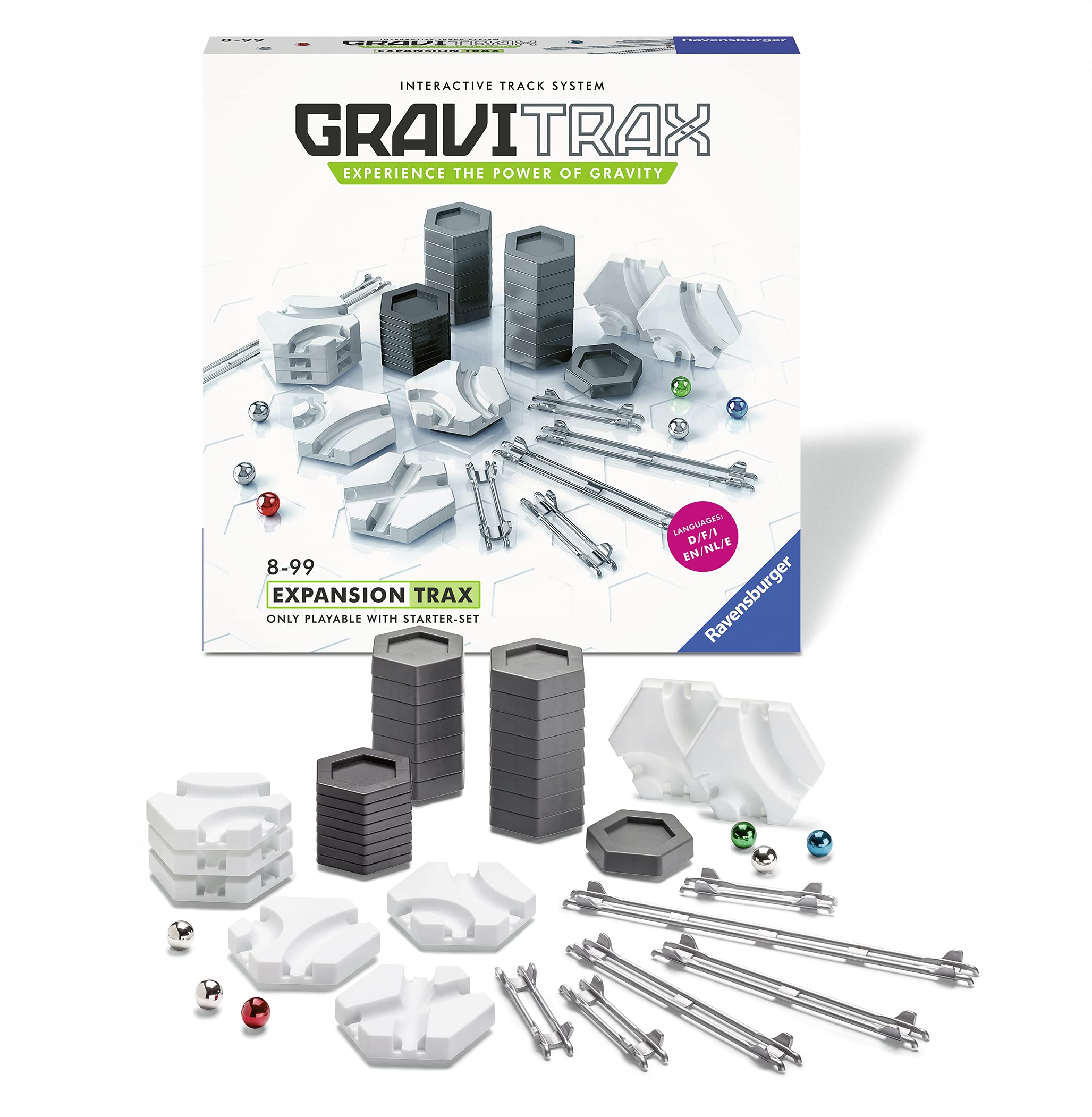 Ravensburger 27601 Gravitrax Trax Expansion Set Marble Run & STEM Toy For Boys & Girls Age 8 & Up - Expansion For 2019 Toy of The Year Finalist Gravitrax, Multi