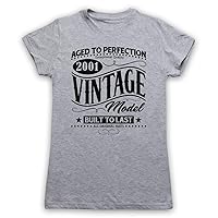 Women's 2001 Vintage Model Born in Birth Year Date T-Shirt