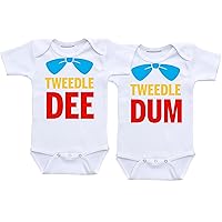Tweedle Dee Tweedle Dum Funny Twin baby clothes