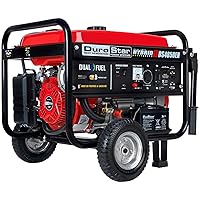 DS4850EH Dual Fuel Portable Generator-4850 Watt Gas or Propane Powered Electric Start-Camping & RV Ready, 50 State Approved, Red/Black
