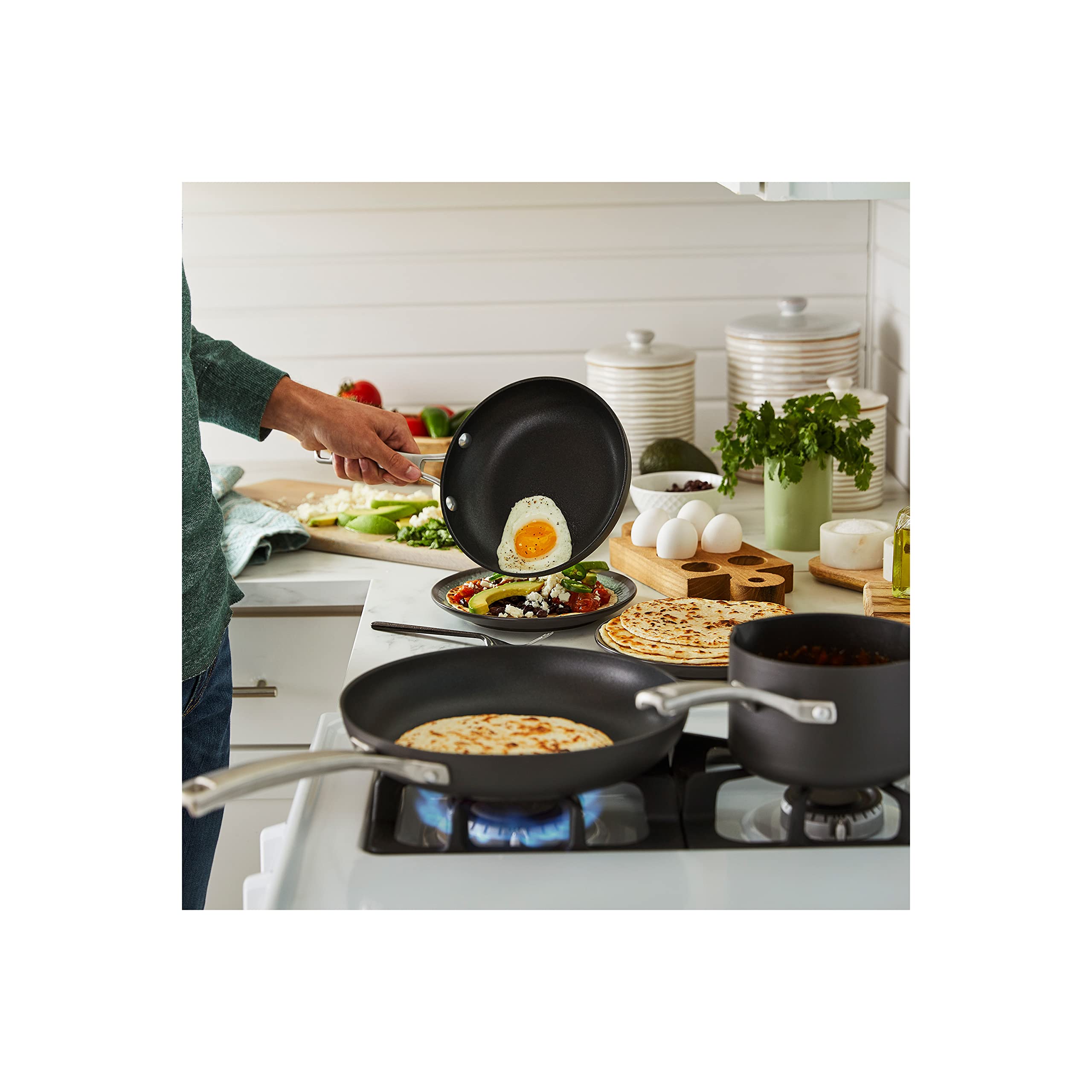 Calphalon Classic Hard-Anodized Nonstick Frying Pan Set, 8-Inch and 10-Inch Frying Pans