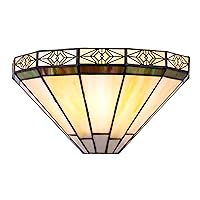 Chloe Lighting Belle Tiffany-Style 1 Light Mission Wall Sconce 12