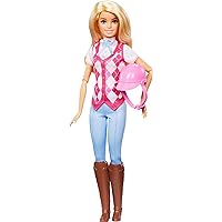 Barbie “Malibu” Doll & Accessories from Mysteries: The Great Horse Chase, Includes Fashion Doll, Removable Riding Outfit & Helmet