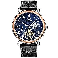 Top Brand Automatic Mechanical Watch Men Skeleton Steampunk Leather Watches Luxury Tourbillon Waterproof Wristwatch Roman Dial -476