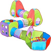 7 Piece Pop Up Tent with Bonus Play Balls - Play Tents with Tunnels and Ball Pit for Kids - Amazon Exclusive - Sunny Days Entertainment