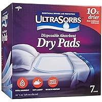 Ultrasorbs Disposable Dry Pads, 7 Count