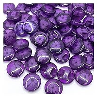 NIUK 50Pcs 14mm Transparent Colorful Child Resin Buttons for Clothing DIY Needlework Sewing Accessories Hand Made Buttons 0920 (Color : Purple)