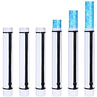 6 Pcs Expandable Poster Tube with Strap for Documents Artwork Container Poster Transport Map Holder Tube Blueprint Storage Carrying Case for Architect Teacher Student 24.5'' to 40'' (White)