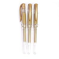 Uni-Ball Signo Broad Point Gel Impact Pen Gold Ink, 1.0mm, 3 pens per Pack (Japan import) [Komainu-Dou Original Package]