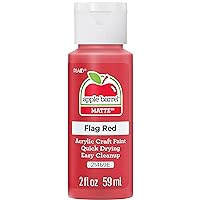 Apple Barrel Acrylic Paint in Assorted Colors (2 oz), 21469, Flag Red