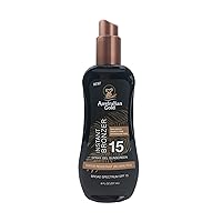 Australian Gold Spray Gel Sunscreen with Instant Bronzer SPF 15, 8 Ounce | Moisturize & Hydrate Skin | Broad Spectrum | Water Resistant | Non-Greasy | Oxybenzone Free | Cruelty Free