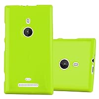 Case Compatible with Nokia Lumia 925 in Jelly Green - Shockproof and Scratch Resistant TPU Silicone Cover - Ultra Slim Protective Gel Shell Bumper Back Skin