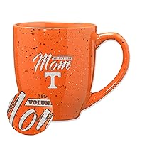 Rico Industries NCAA unisex-adult NCAA Mom 16 oz Team Color Laser Engraved Speckled Ceramic Coffee Mug