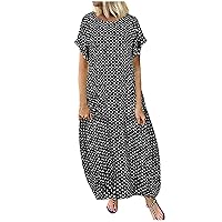 FQZWONG Dresses for Women Casual Flowy A Line Party Club Maxi Beach Sundresses Plus Size Summer Sexy Hawaiian Vacation Outfit