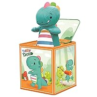 Schylling Brand Baby Dino Jack in The Box - Classic Tin Musical Popping Toy - Ages 18 Months to 4 Years