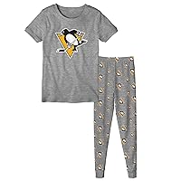 Outerstuff Youth Pittsburgh Penguins Short Sleeve T-Shirt & Pants Sleep Set - Size Youth