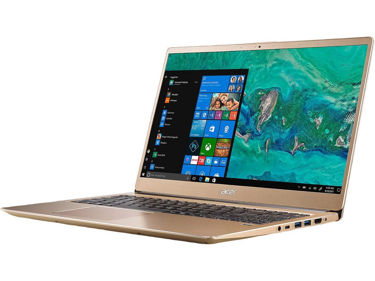 Acer Swift 3 SF315 Laptop: Core i7-8550U, 256GB SSD, 8GB RAM, 15.6" Full HD IPS Display, Windows 10 (Luxury Gold)