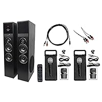 Rockville All-in-one Bluetooth Home Theater/Karaoke Machine System w/(2) Mics