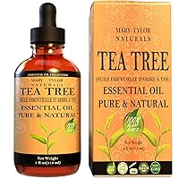 Tea Tree Essential Oil (4 oz) Premium Therapeutic Grade, 100% Pure and Natural, Perfect for Aromatherapy, Diffuser, DIY by Mary Tylor Naturals