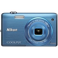 Nikon COOLPIX S5200 Wi-Fi CMOS Digital Camera with 6x Zoom Lens (Blue) (OLD MODEL)