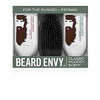 Billy Jealousy Beard Envy Facial Hair Refining Kit - with Beard Wash Beard Control and Boar Bristle Brush for Clean, Hydrated, Soft, Tamed Unruly Mane
