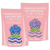 1.1lb Azulene & 1.1lb Lavender, Pack of 2 DEPROZEA Hard Wax Beads for Painless Hair Removal on Sensitive Skin, Ideal for Full Body, Facial, Eyebrow, Brazilian Bikini, and Legs for Women and Men