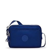 Kipling Women’s Abanu Medium Crossbody Bag, Lightweight, Adjustable Nylon Waist Pack with Multi-Compartment Zip Pockets, Deep Sky Blue
