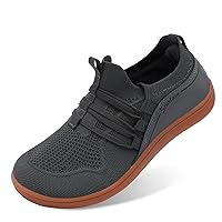 Scurtain Mens Walking Shoes Wide Toe Minimalist Barefoot Shoes for Men with Non-Slip Zero Drop Rubber Sole