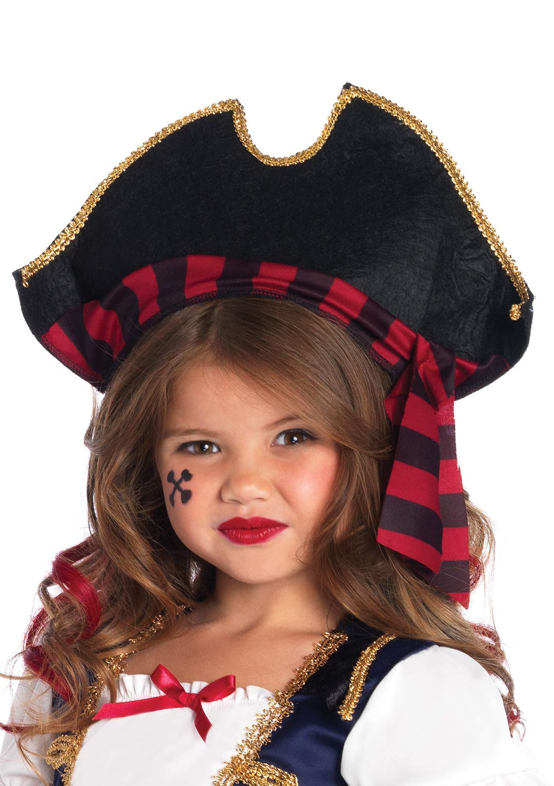 Leg Avenue Enchanted Costumes by Leg Avenue Girl's 2 Pc Caribbean Pirate Costume with Dress and Hat, Multicolor, X-Small (Age: 3-4)