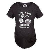 Maternity Bun in The Oven Bakery T Shirt Funny Cute Pregnant Pastry Baking Tee for Ladies
