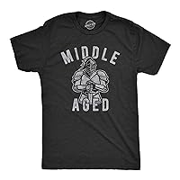 Mens Middle Aged Tshrirt Funny Sarcastic Birthday Over The Hill Medieval Knight Tee