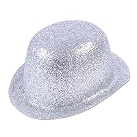 BH088 Silver Bowler, Unisex-Adult, One Size