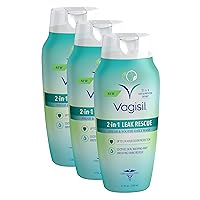 2-in-1 Leak Rescue Daily Intimate Feminine Wash for Women, Gynecologist Tested & Hypoallergenic, 12 oz (Pack of 3)