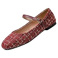 Hee grand Flats for Women, Mary Jane Shoes for Women, Women's Flats, Comfortable Flats Shoes Women, Womens Ballet Flats with Straps, Low Heel Dress Shoes,Womens Flats