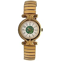 Peugeot Women's Gold-Tone Expansion Band Wrist Watch with Full Arabic Numerals on Easy-to-Read Dial