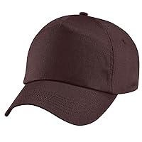 Unisex Plain Original 5 Panel Baseball Cap (One Size) (Chocolate)