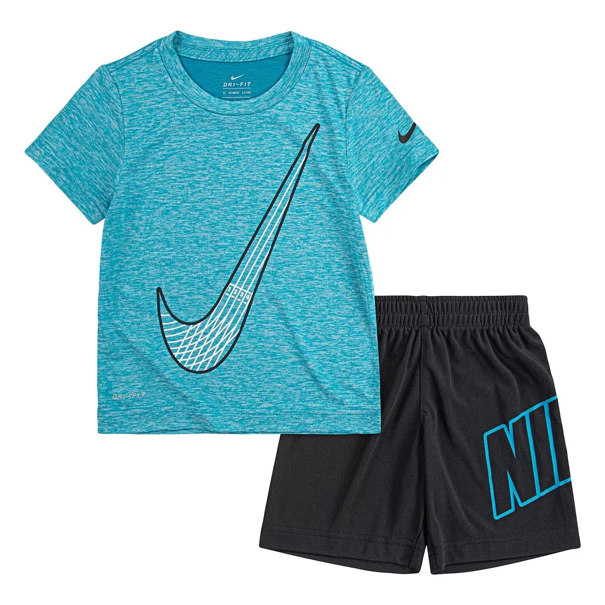 Nike Boy`s Dri-FIT Short Sleeve Dropsets T-Shirt and Shorts 2 Piece Set