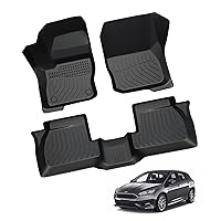 Car Floor Mats Replacement for Ford Focus 2012-2018 (Not for Focus RS) Heavy Duty Liner Custom Fit All Weather Protection Carpets Coverage Waterproof Durable Odorless