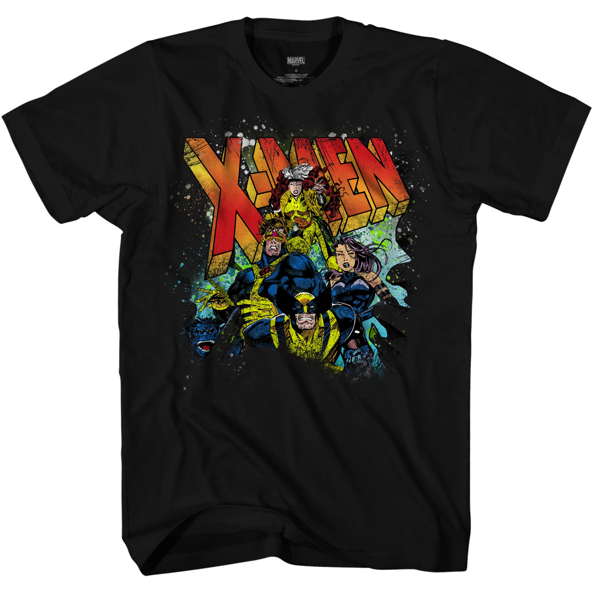 Marvel Graphic Tees Mens Shirts - X-Men T Shirt - 90's Team Comic Shirts for Men