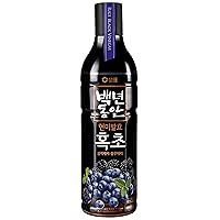 SEMPIO RICE BLACK VINEGAR DRINK - Healthy Fruity Fermented Vinegar Concentrate Beverage Mix, Salad Dressing Alternative, Healthy and Well Balanced Nutrition (Blackberry & Blueberry, 30.43 Fl. Oz)