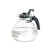 Borosilicate Glass Stove Top Whistling Tea Kettle - Best BPA Free Whistling Tea Kettle - Best Glass Tea Kettle - 12 Cup Stovetop Glass Whistling Tea Kettle by Medelco