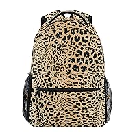 ALAZA Realistic Leopard Print Cheetah Backpack Purse with Multiple Pockets Name Card Personalized Travel Laptop School Book Bag, Size S/16 inch