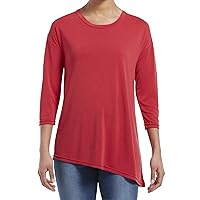 Women's 3/4 Sleeve Crew Neck Long Tunic Top