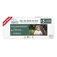 Baby Diapers - Plant-Based Eco-Friendly Diapers, Great for Baby Sensitive Skin and Helps Prevent Leaking (Size 5, 80 Count)