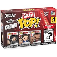 Funko Bitty Pop! : WWE Mini Collectible Toys 4-Pack - Undertaker, British Bulldog, Batista, & Mystery Chase Figure (Styles May Vary)