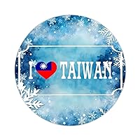 I Love Taiwan Flag Vinyl Sticker Decal 50 Pieces International Holiday Vinyl Decal National Pride Sticker Vinyl Stickers for Water Bottles Laptop Waterproof Vinyl Stickers 3inch