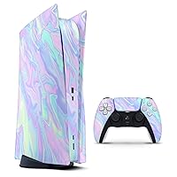 Iridescent Dahlia v1 - Full-Body Cover Wrap Decal Skin-Kit Compatible with The Sony Playstation 5 Console (Disc Drive)