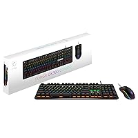 MSI Forge GK300 Combo Blue - Gaming RGB Mechanical Keyboard & Forge GM300 Mouse Set, Anti-Ghosting, 7200 DPI Optical Sensor